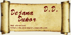 Dejana Dupor vizit kartica